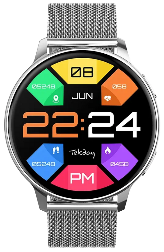 TEKDAY 656537 Smartwatch Silver Stainless Steel Bracelet