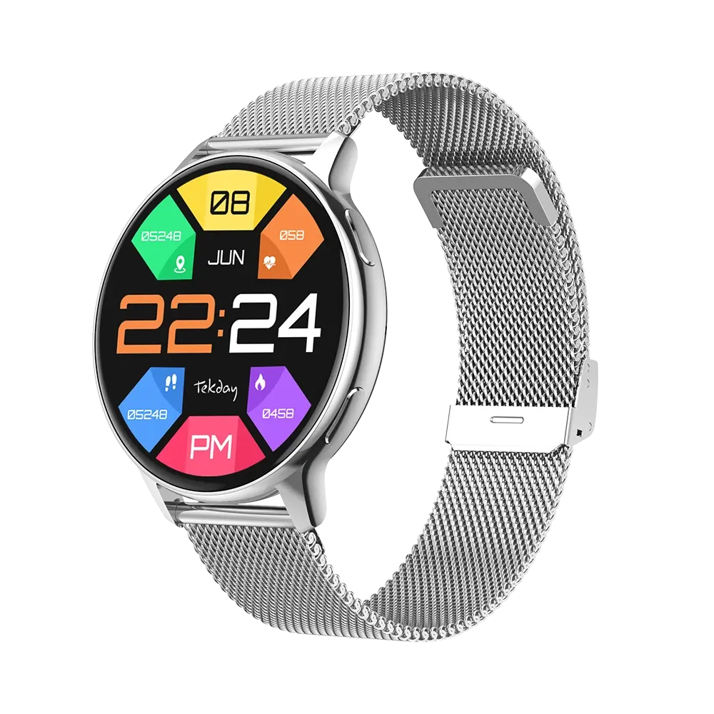 TEKDAY 656537 Smartwatch Silver Stainless Steel Bracelet