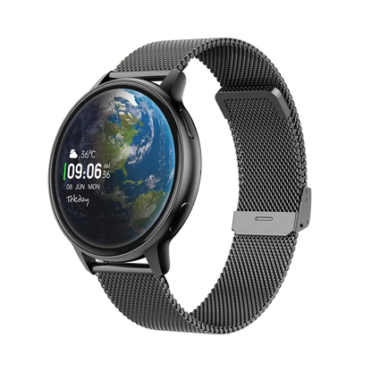 TEKDAY 656538 Smartwatch Black Stainless Steel Bracelet