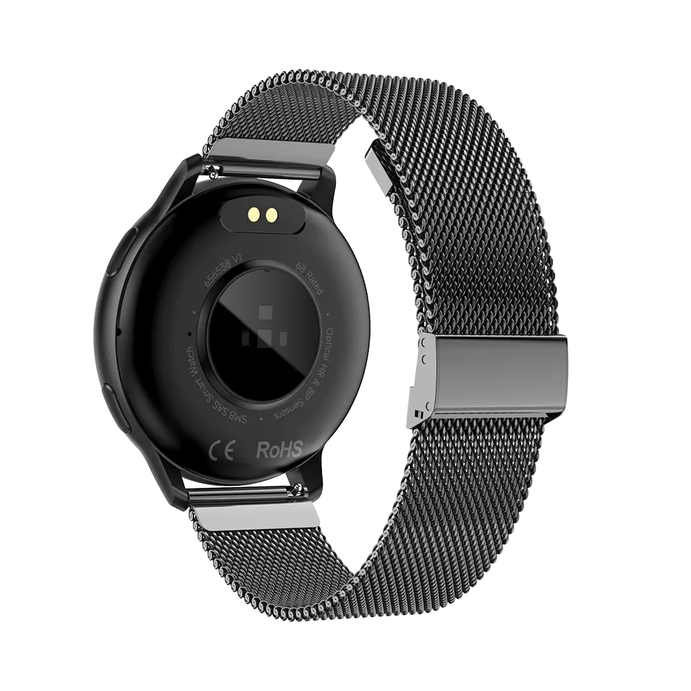 TEKDAY 656538 Smartwatch Black Stainless Steel Bracelet