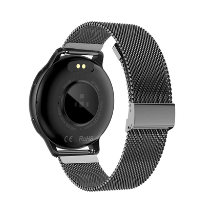 TEKDAY 656538 Smartwatch Black Stainless Steel Bracelet