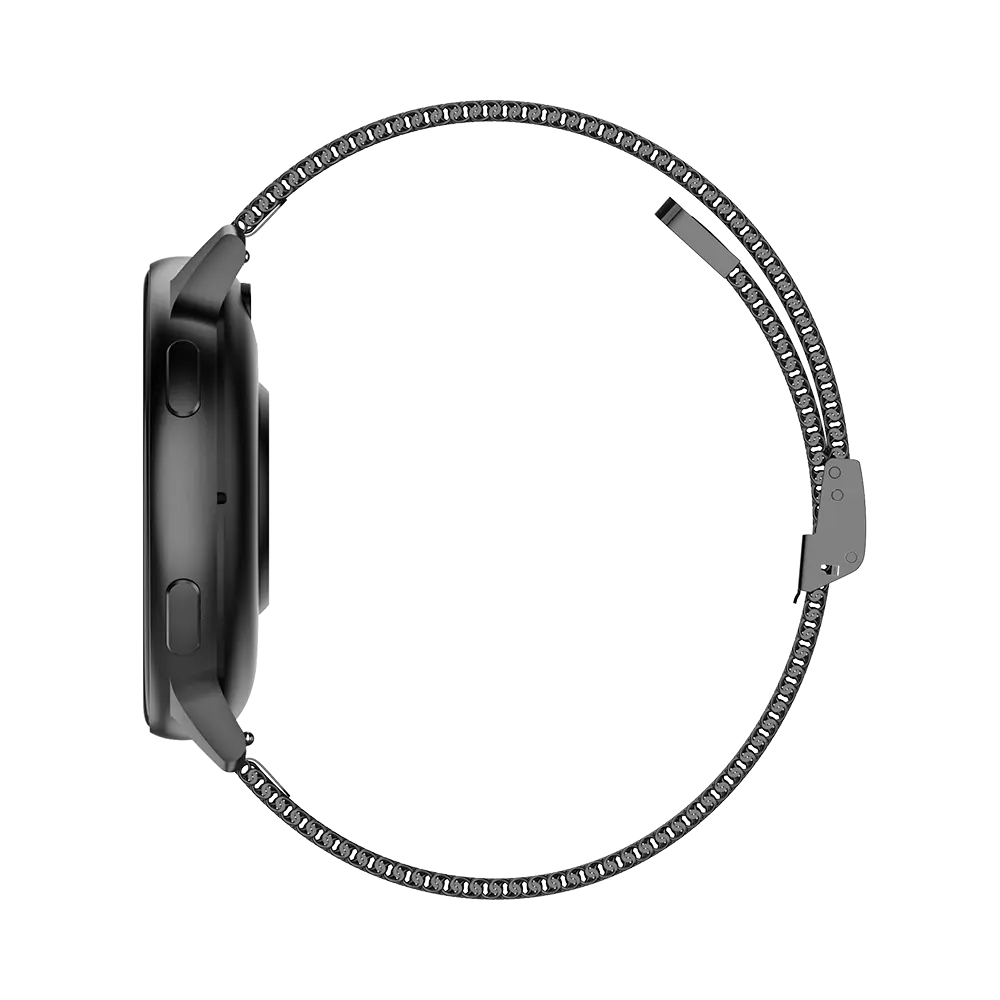 TEKDAY 656538 Smartwatch Black Stainless Steel Bracelet