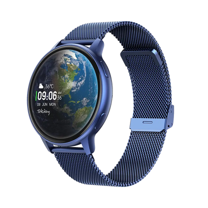 TEKDAY 656539 Smartwatch Blue Stainless Steel Bracelet Tekday