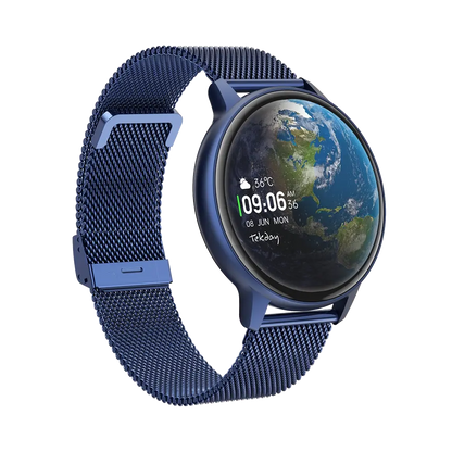 TEKDAY 656539 Smartwatch Blue Stainless Steel Bracelet Tekday