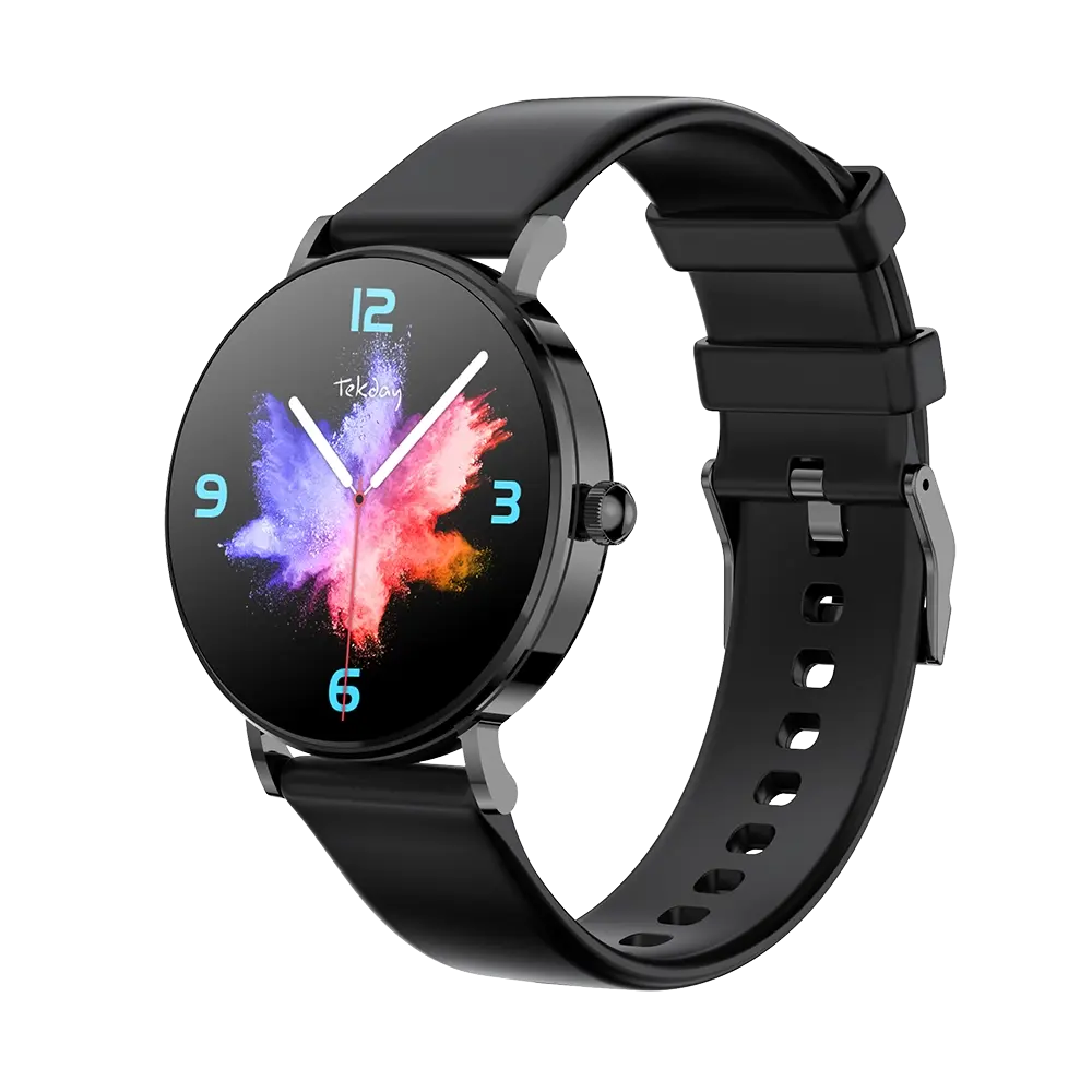 TEKDAY 656567 Smartwatch Black Silicon Strap