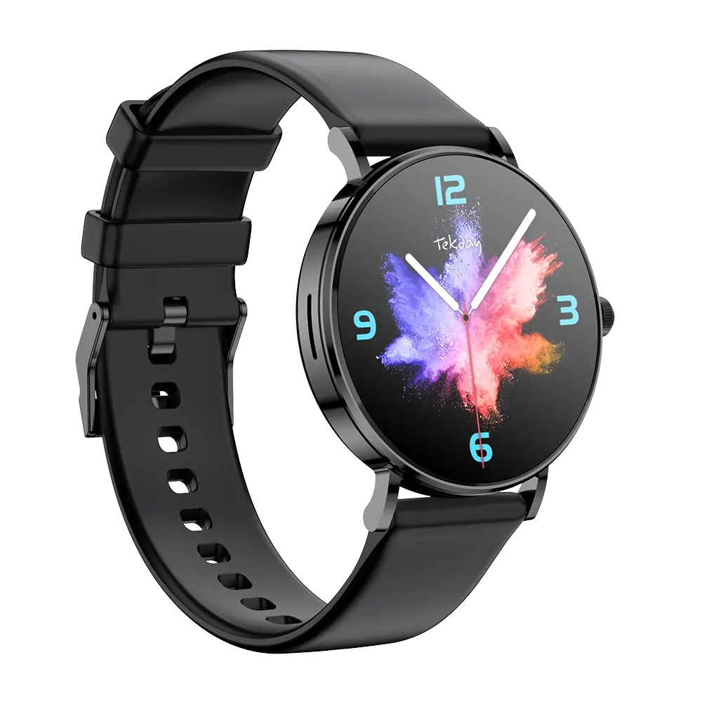 TEKDAY 656567 Smartwatch Black Silicon Strap