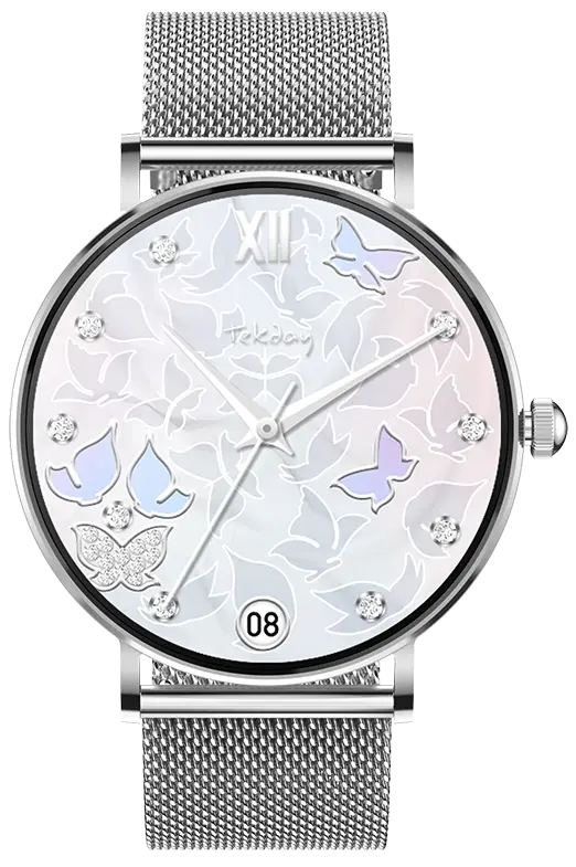 TEKDAY 656569 Smartwatch Silver Stainless Steel Bracelet
