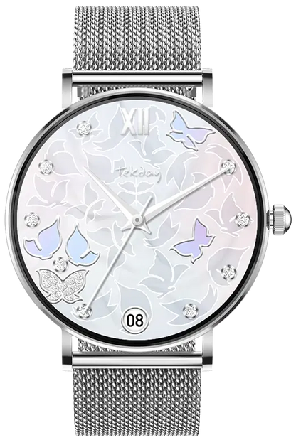 TEKDAY 656569 Smartwatch Silver Stainless Steel Bracelet