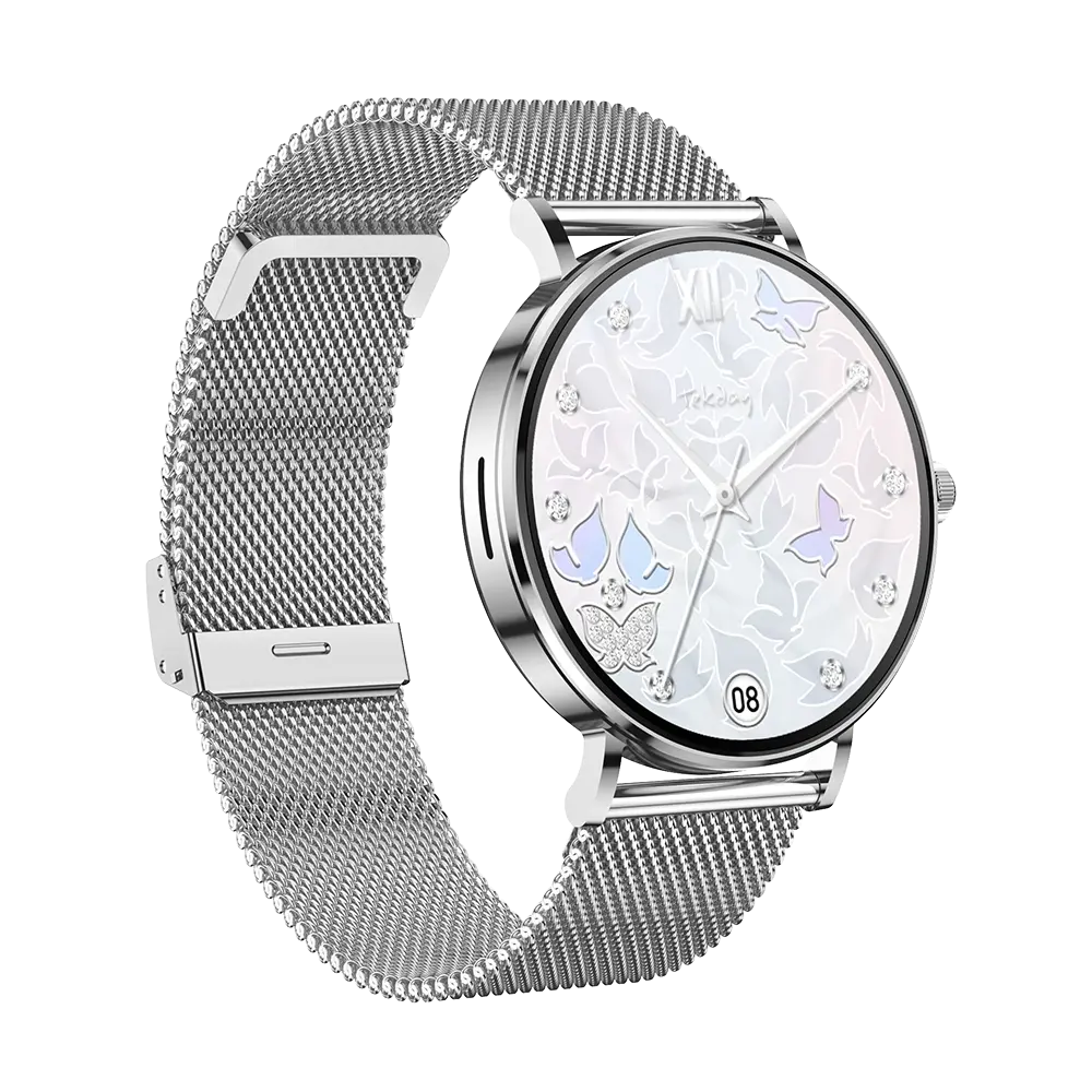 TEKDAY 656569 Smartwatch Silver Stainless Steel Bracelet