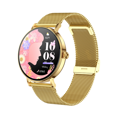 TEKDAY 656570 Smartwatch Gold Stainless Steel Bracelet