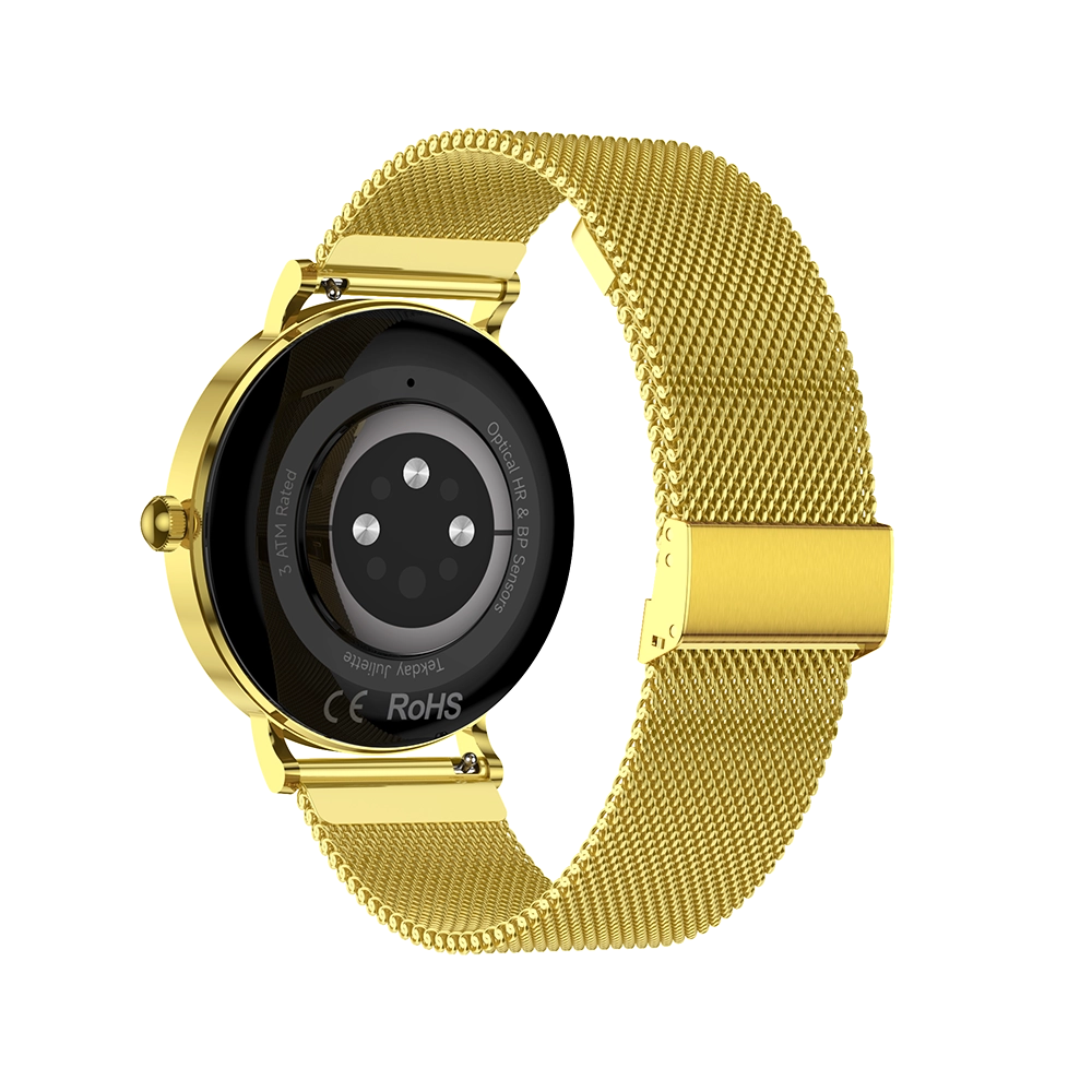 TEKDAY 656570 Smartwatch Gold Stainless Steel Bracelet