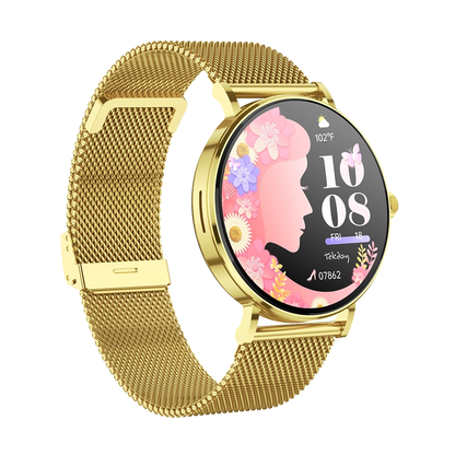 TEKDAY 656570 Smartwatch Gold Stainless Steel Bracelet