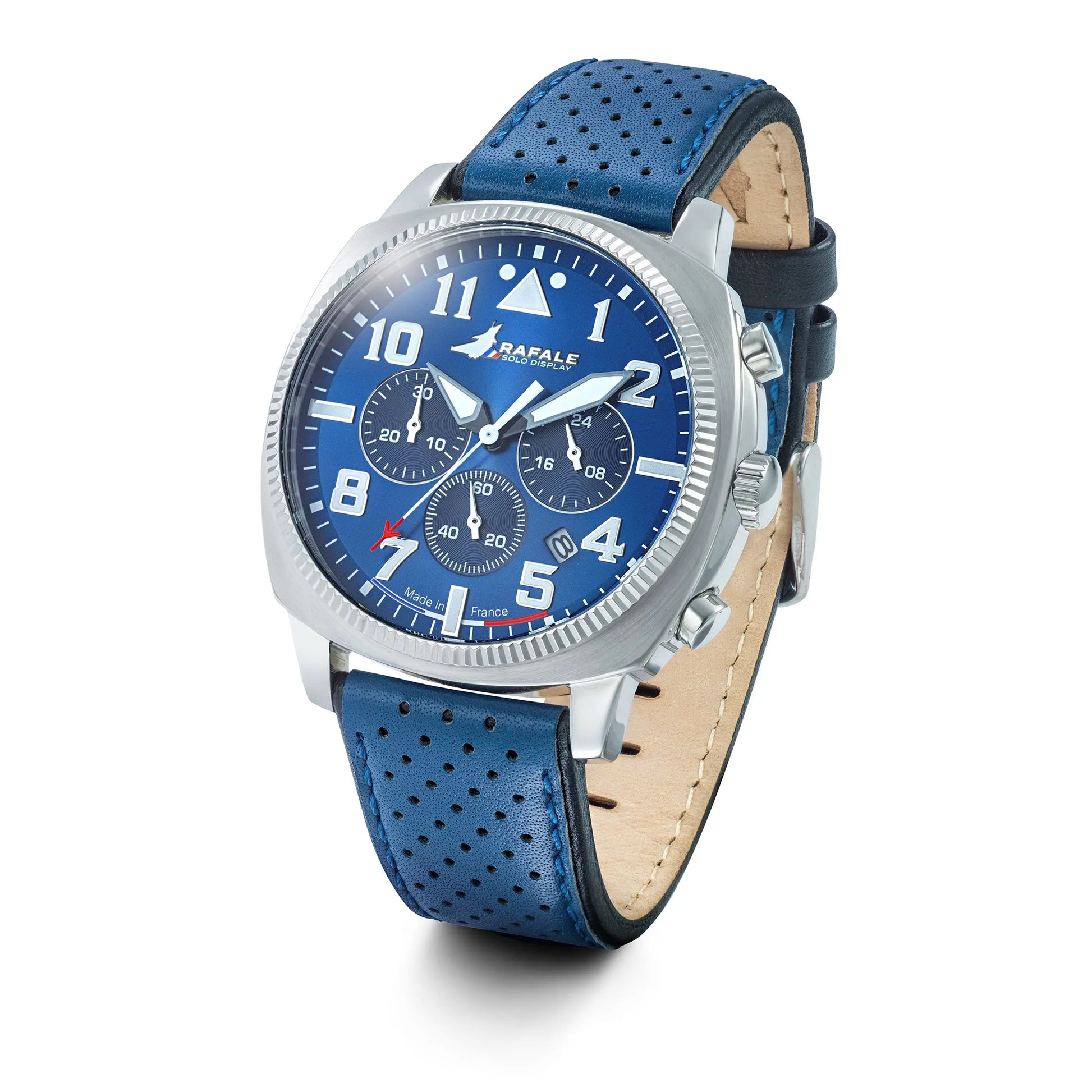 Rafale 666025 Coach Chronograph Blue Leather Strap Rafale