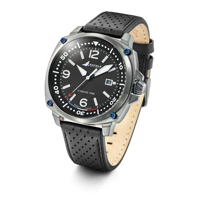 Rafale 666035 Pilote Black Leather Strap Rafale