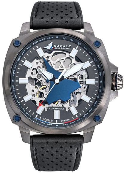 Rafale 666039 Pilote Automatic Black Leather Strap Rafale
