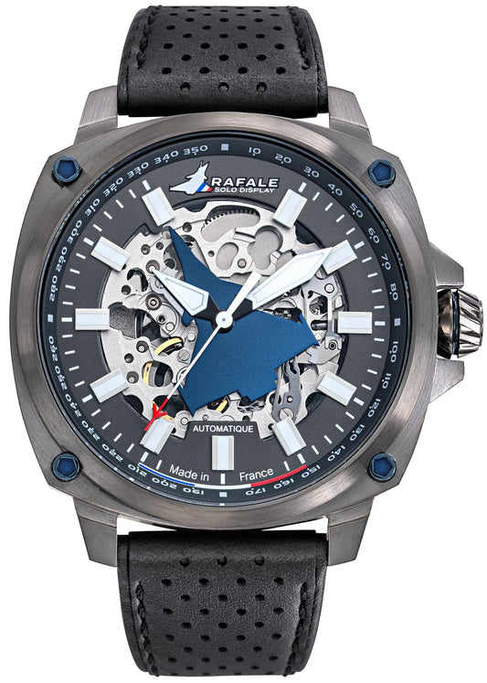 Rafale 666039 Pilote Automatic Black Leather Strap Rafale