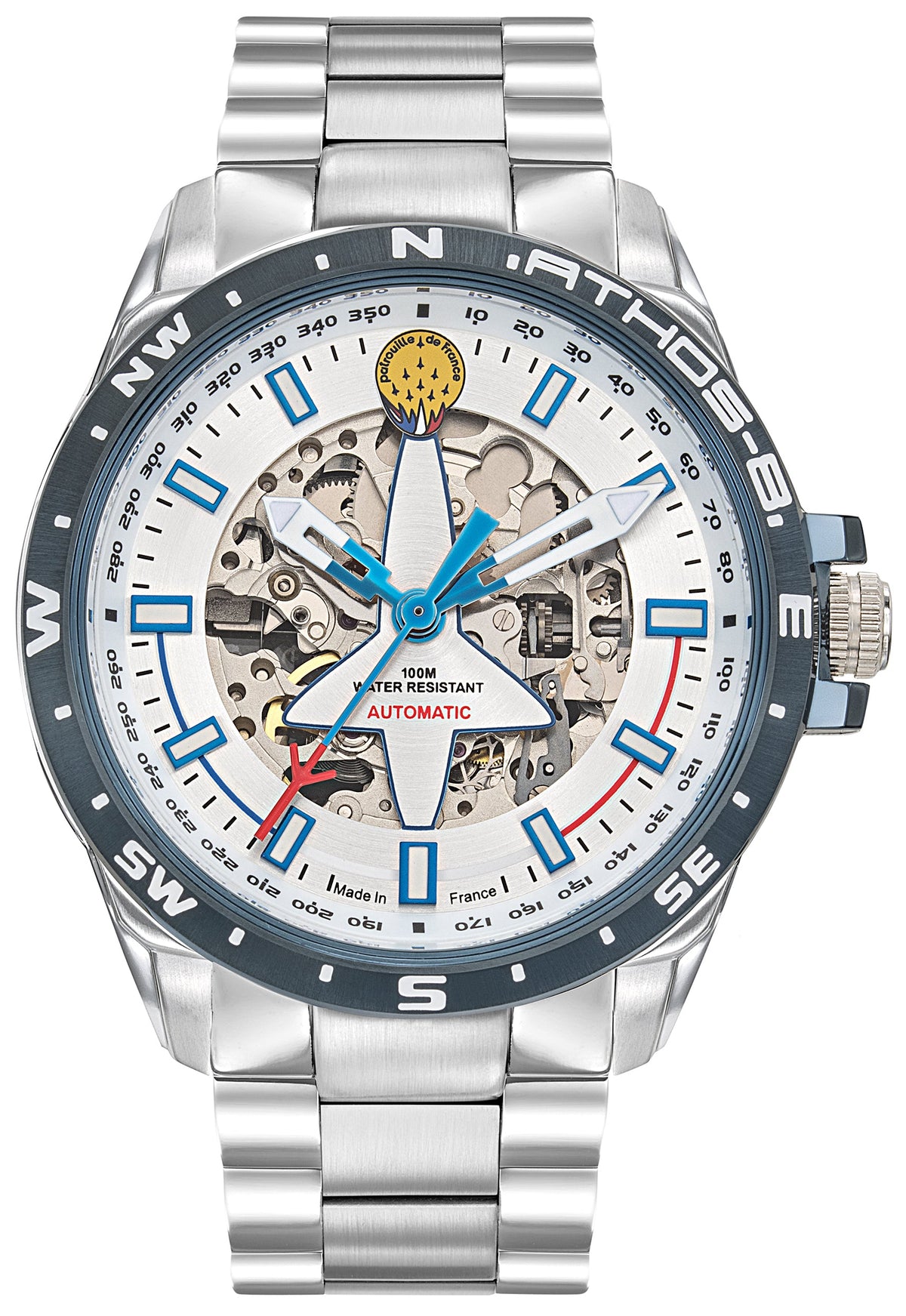 Patrouille De France 668111 Athos 8 Automatic Stainless Steel Bracelet