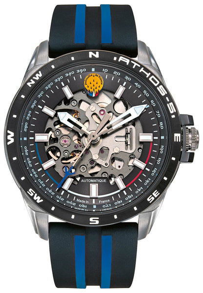 Patrouille De France 668119 Athos 5 Automatic Black Rubber Strap