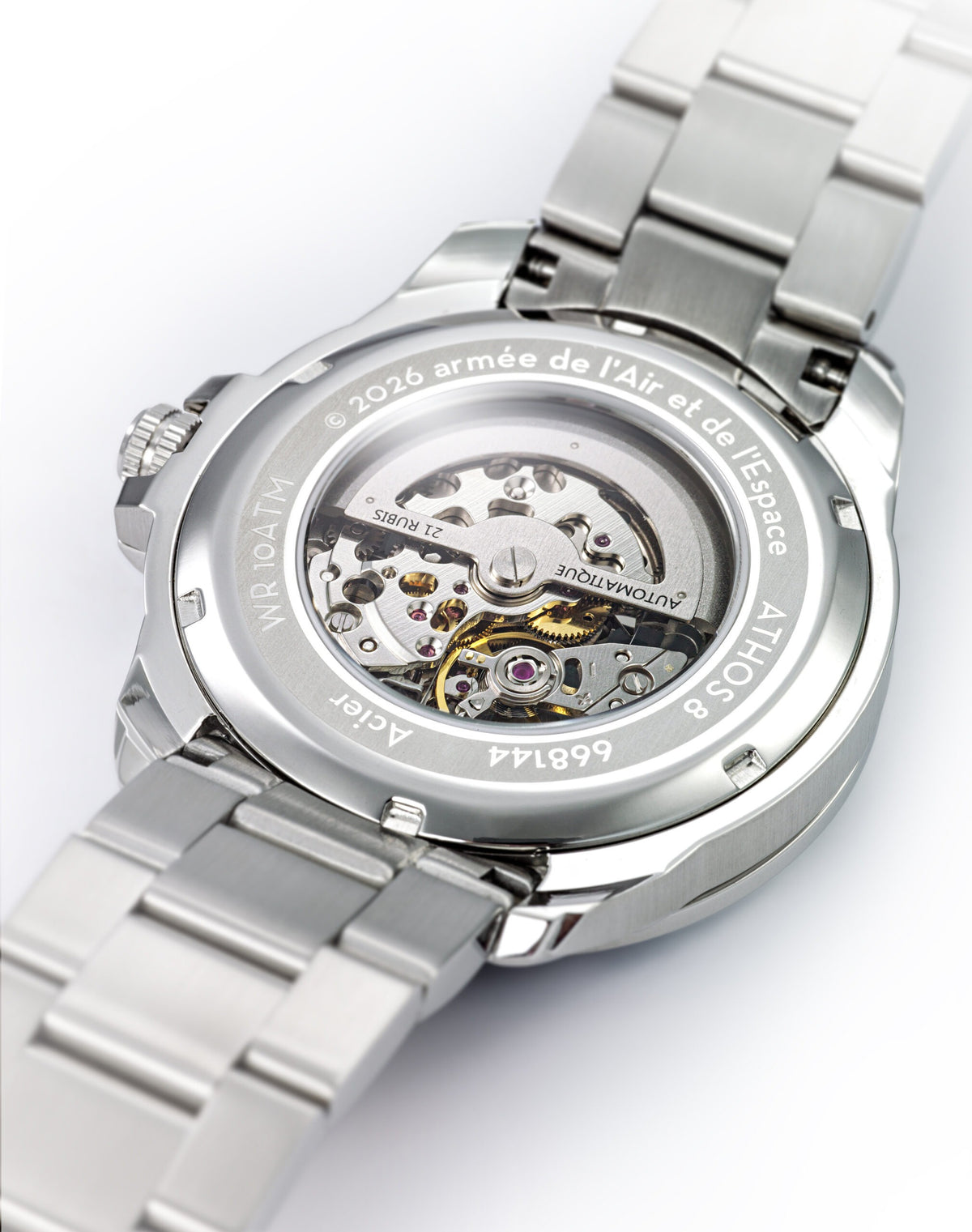 Patrouille De France 668144 Athos 8 Automatic Stainless Steel Bracelet
