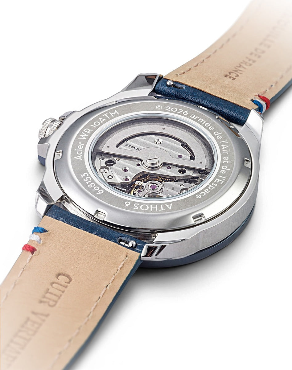 Patrouille De France 668153 Athos 6 Automatic Blue Leather Strap