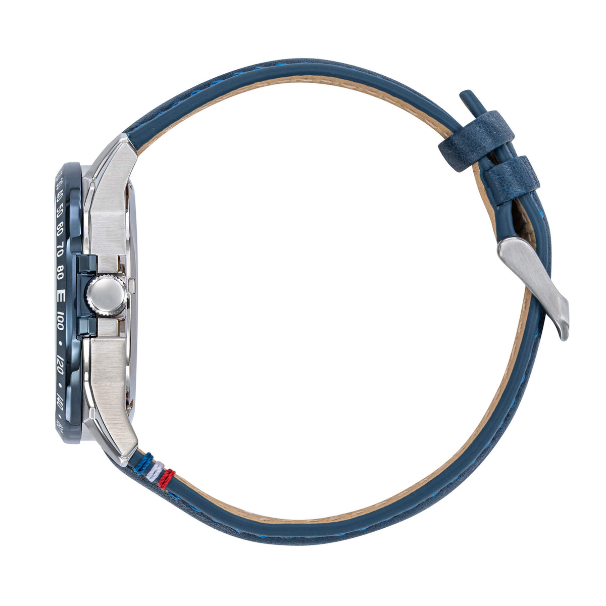 Patrouille De France 668153 Athos 6 Automatic Blue Leather Strap