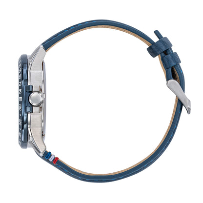 Patrouille De France 668153 Athos 6 Automatic Blue Leather Strap