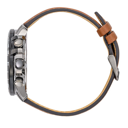 Patrouille De France 668158 Athos 3 Brown Leather Strap