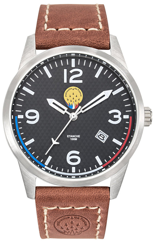 Patrouille De France 668518 Airshow Brown Leather Strap