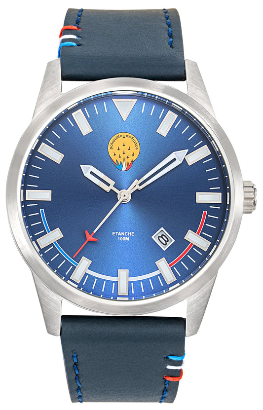 Patrouille De France 668519 Airshow Blue Leather Strap