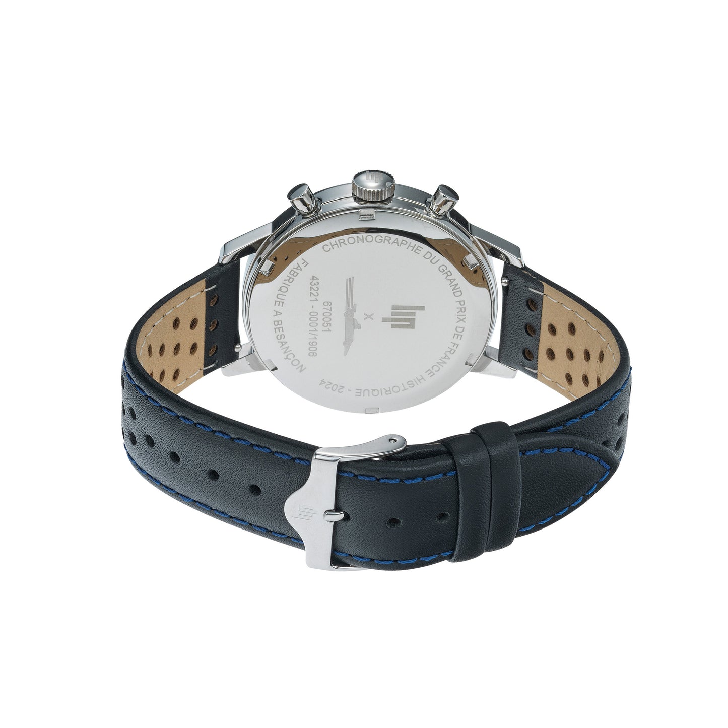 LIP 670051 Rallye GPFH Black Leather Strap