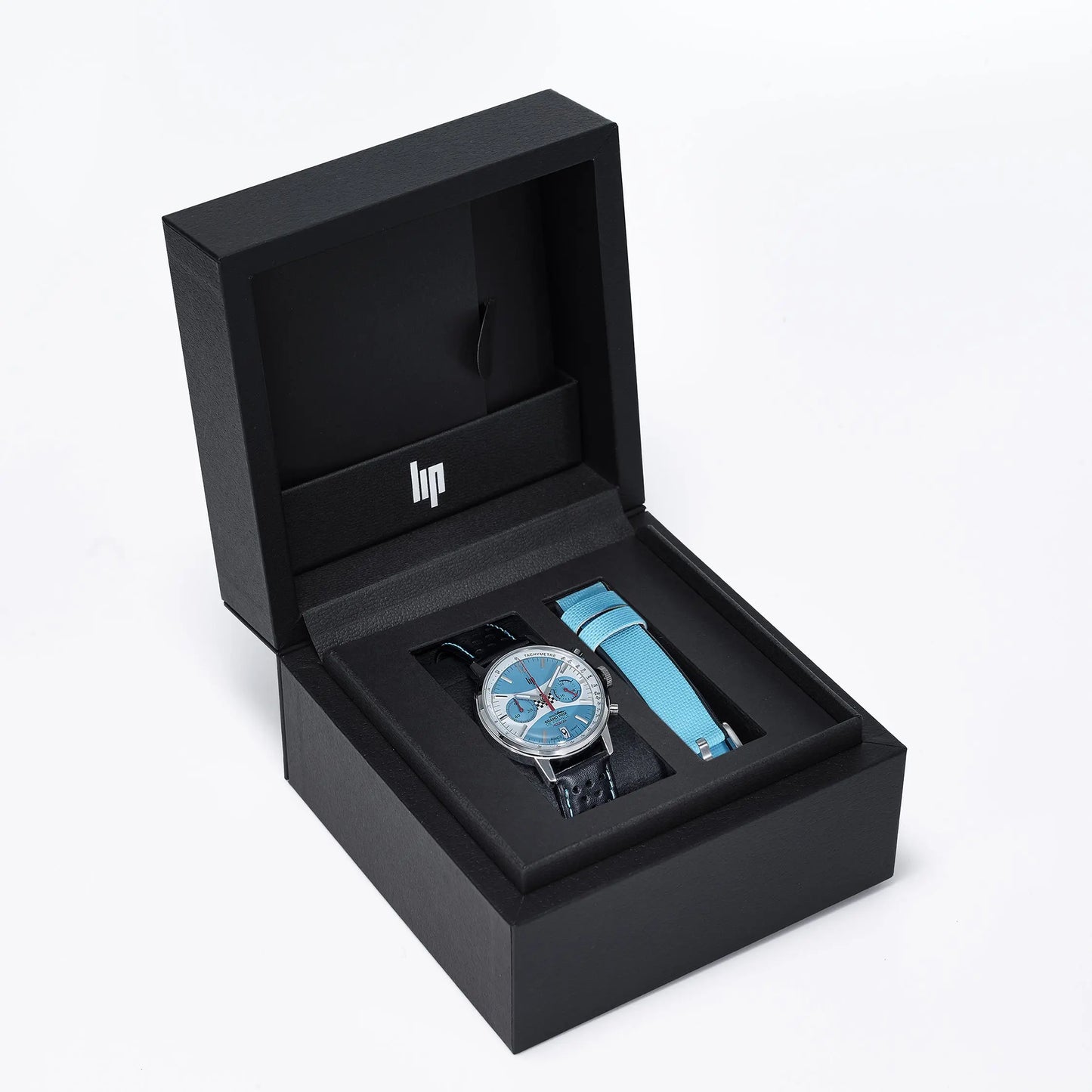 LIP 670076 Rallye GPFH 2026 Black-Blue Leather Strap