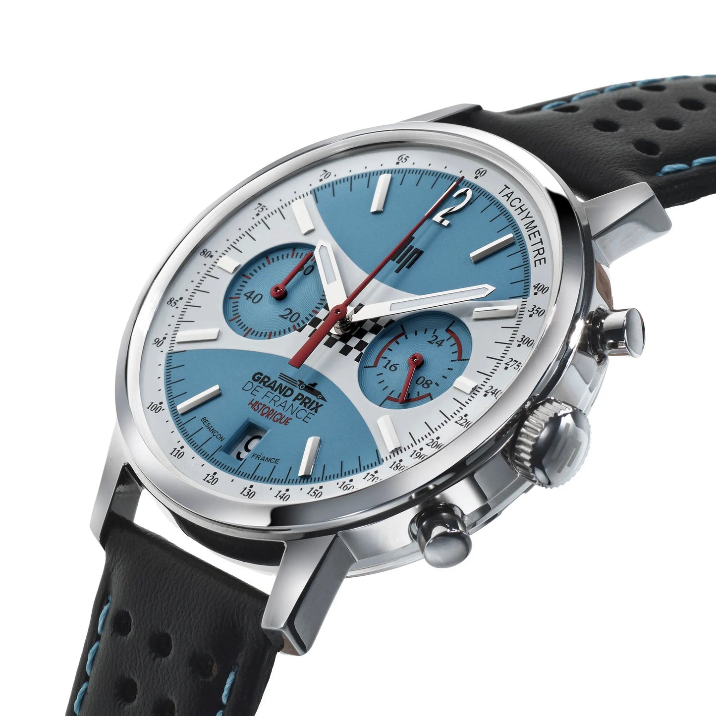 LIP 670076 Rallye GPFH 2026 Black-Blue Leather Strap