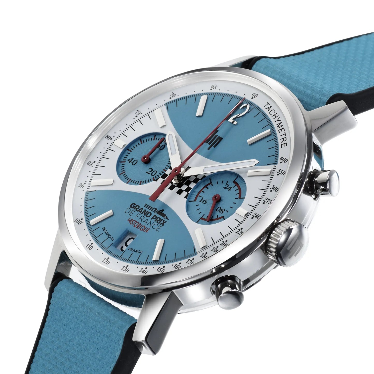 LIP 670076 Rallye GPFH 2026 Black-Blue Leather Strap
