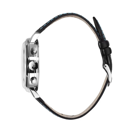 LIP 670076 Rallye GPFH 2026 Black-Blue Leather Strap