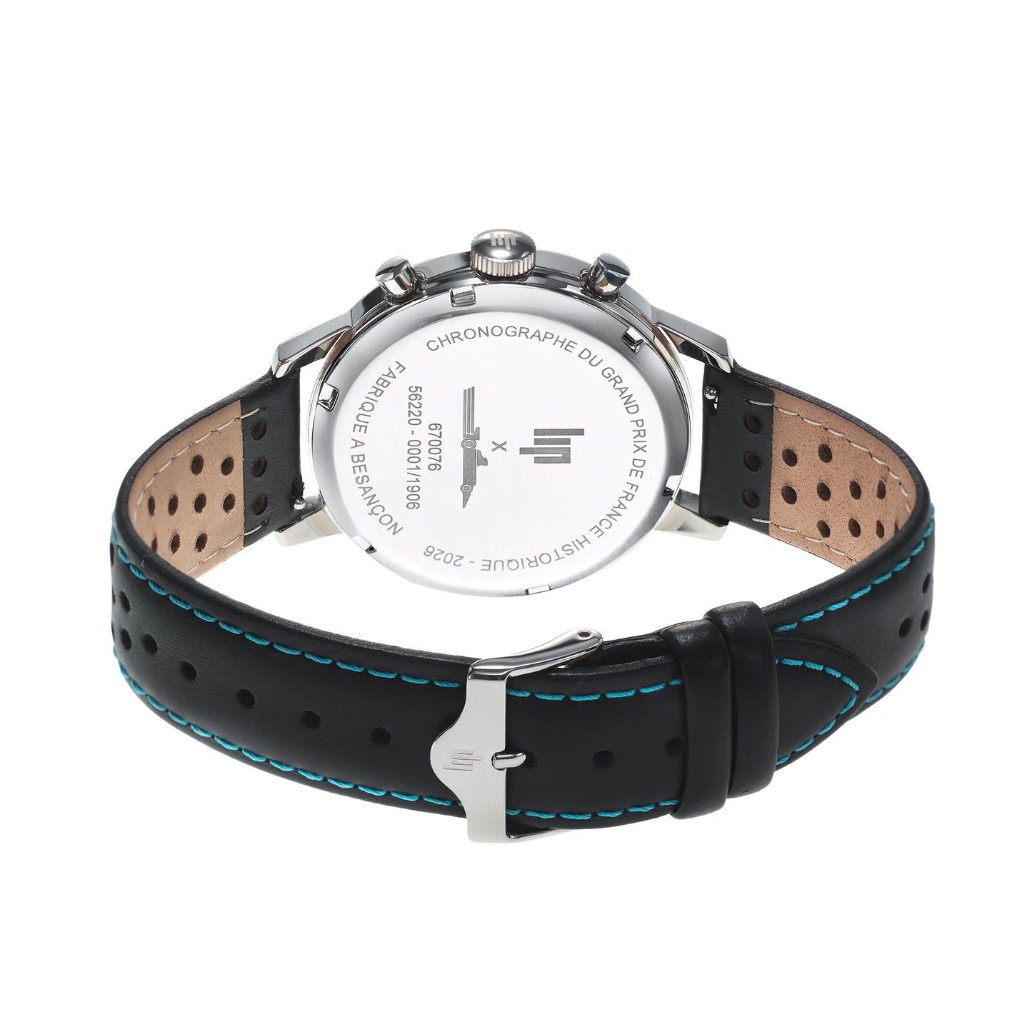 LIP 670076 Rallye GPFH 2026 Black-Blue Leather Strap