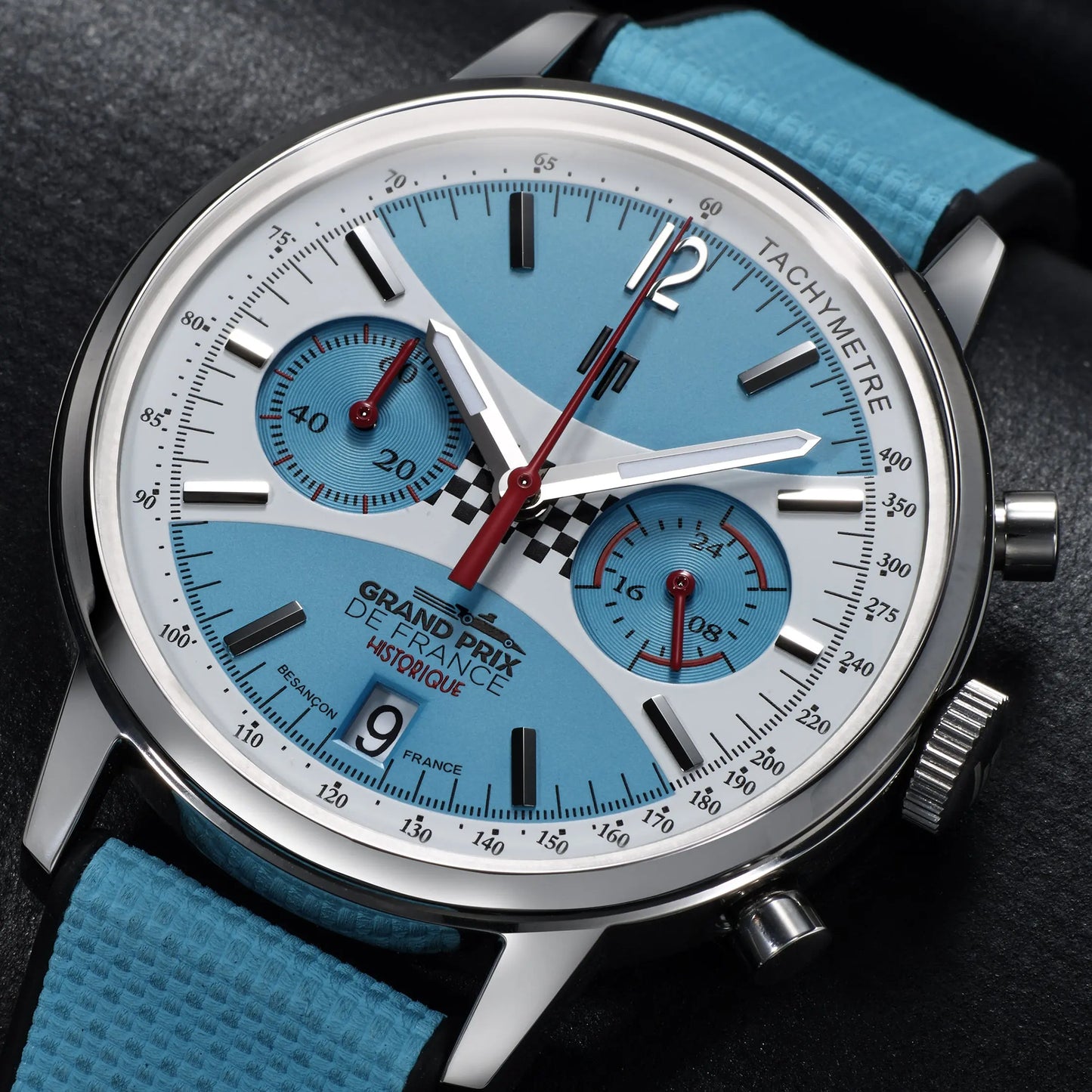 LIP 670076 Rallye GPFH 2026 Black-Blue Leather Strap