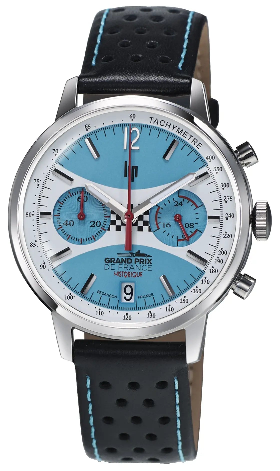 LIP 670076 Rallye GPFH 2026 Black-Blue Leather Strap