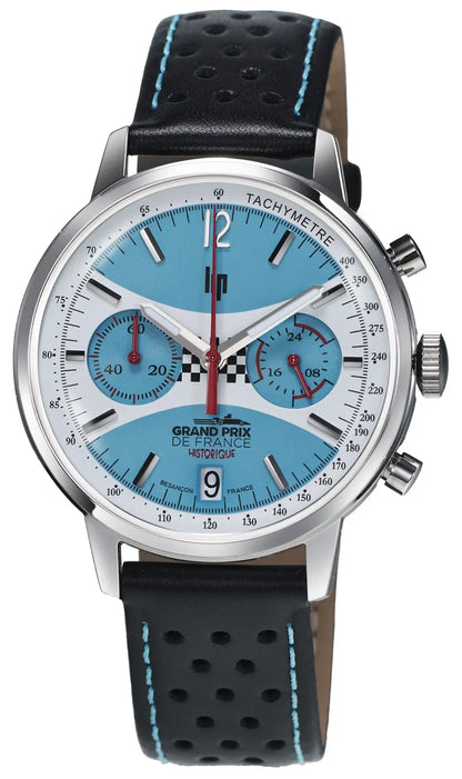 LIP 670076 Rallye GPFH 2026 Black-Blue Leather Strap
