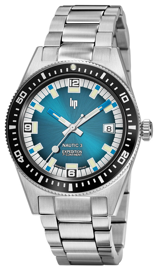 LIP 670096 Nautic 3 Automatique Silver Stainless Steel Bracelet