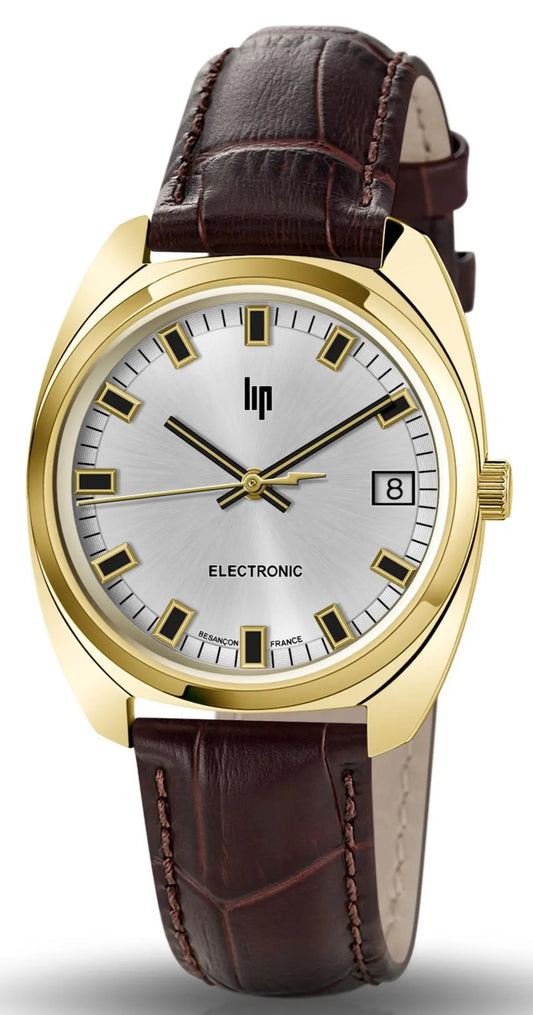 LIP 671022 General De Gaulle Brown Leather Strap Lip