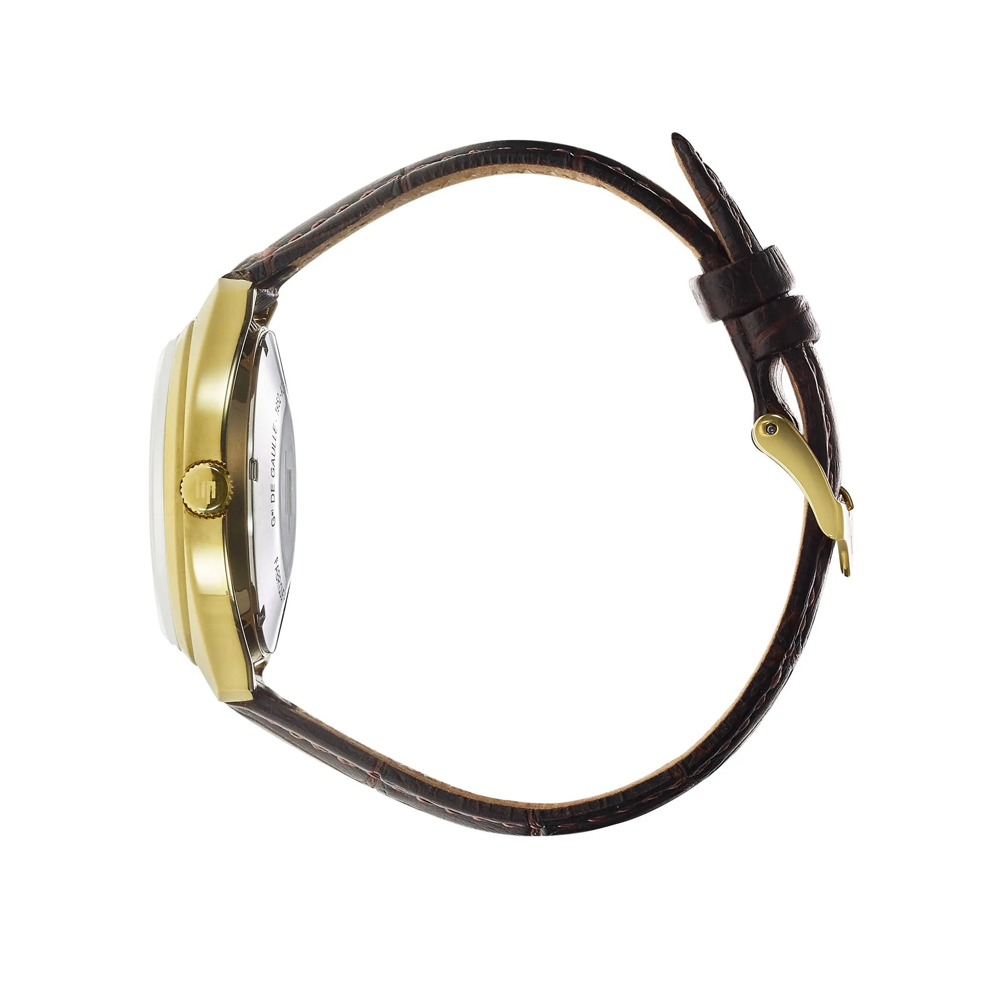 LIP 671022 General De Gaulle Brown Leather Strap Lip