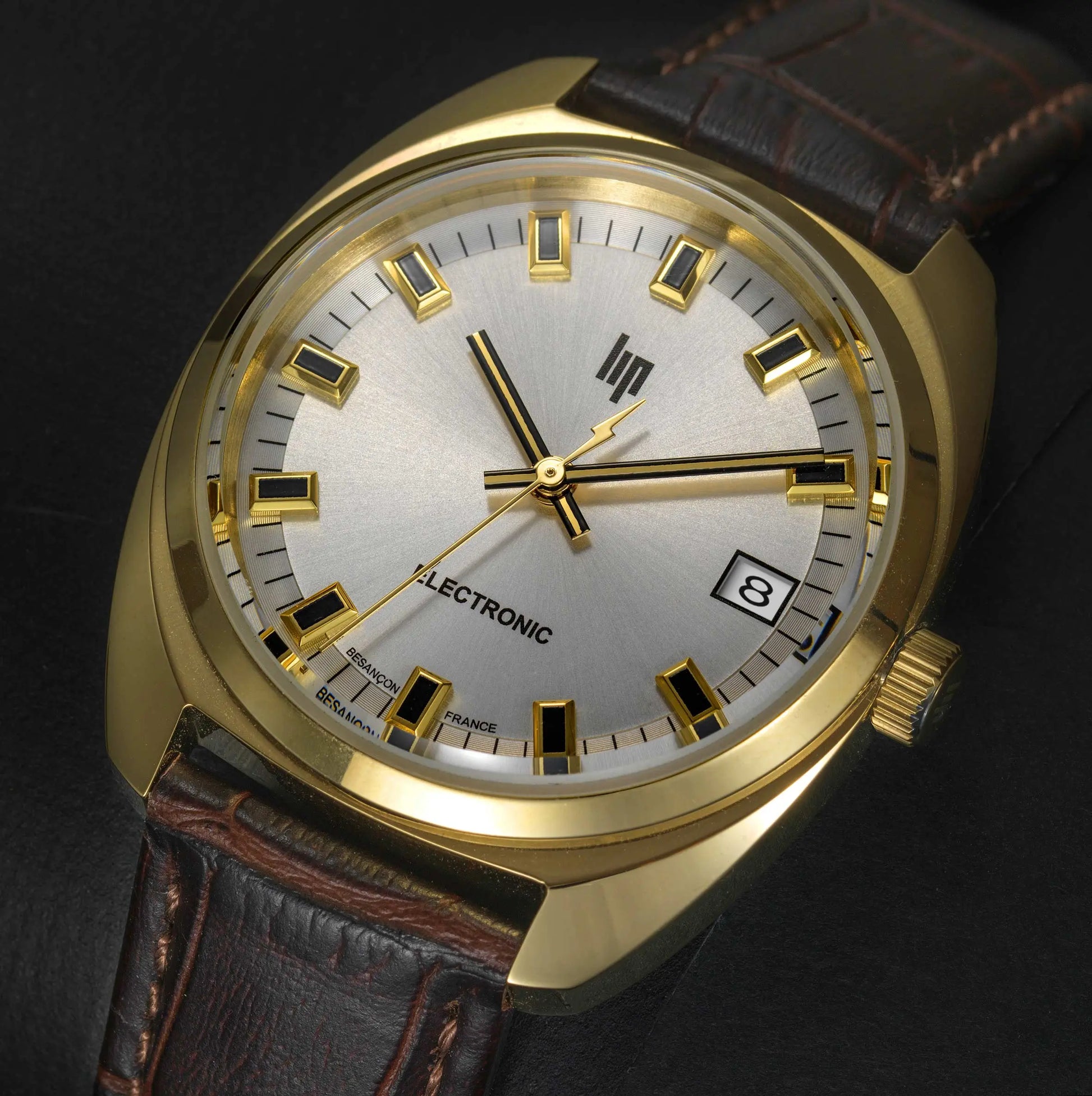 LIP 671022 General De Gaulle Brown Leather Strap Lip