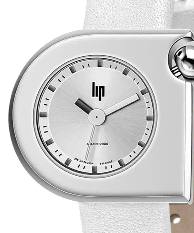 LIP 671164 Mach 2000 Mini White Leather Strap