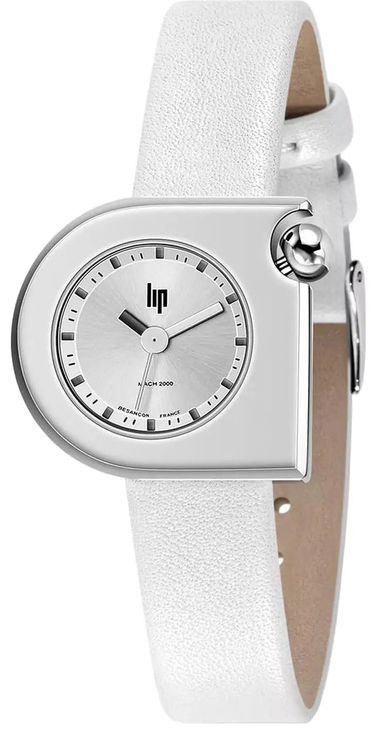 LIP 671164 Mach 2000 Mini White Leather Strap