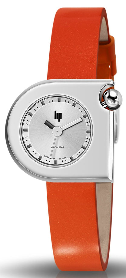 LIP 671165 Mach 2000 Mini Orange Leather Strap