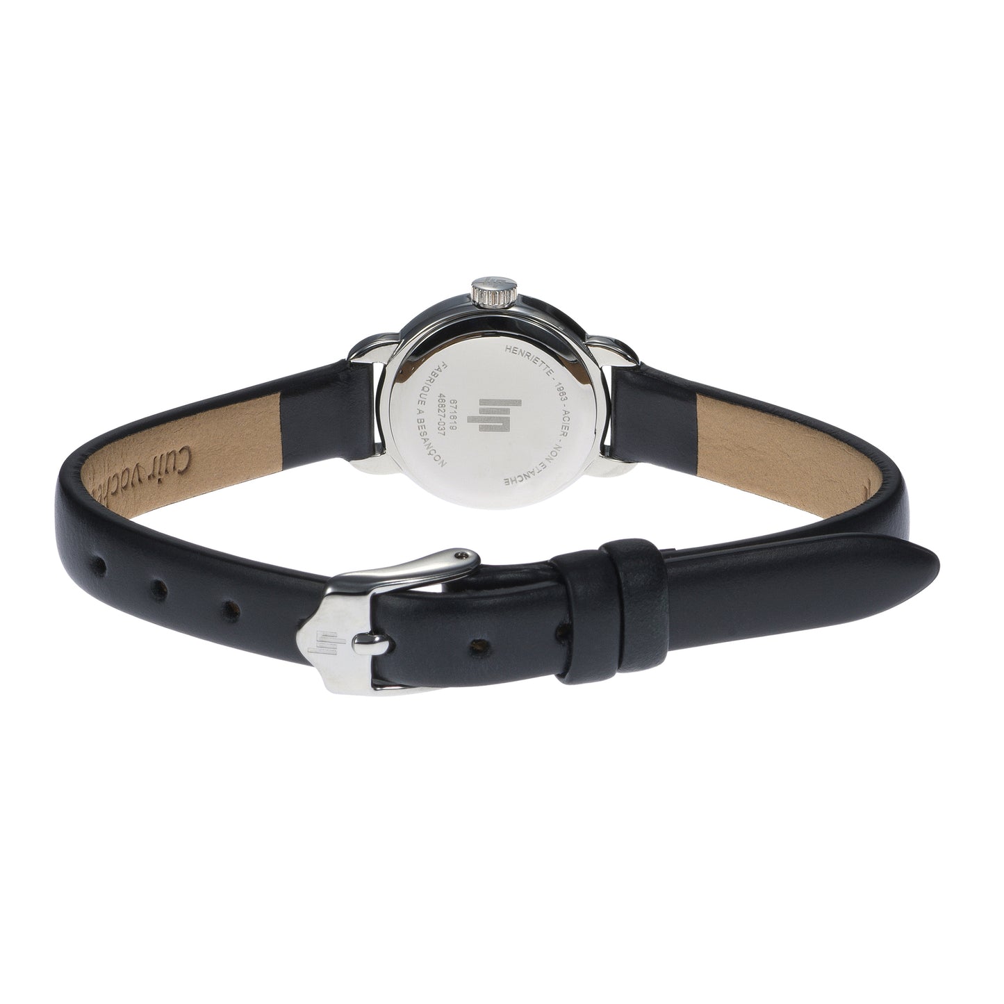 LIP 671619 Lip Herriette Black Leather Strap