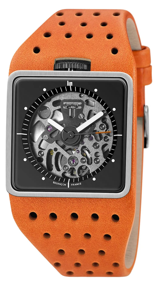 LIP 671660 Big TV Automatic Orange Leather Strap
