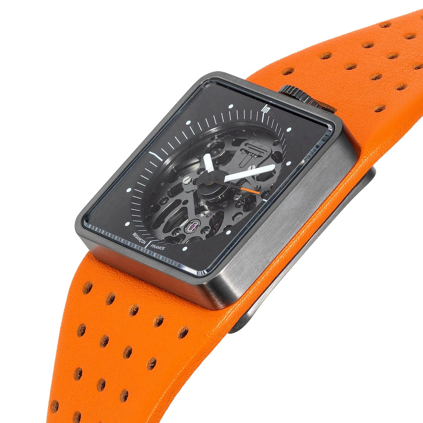 LIP 671660 Big TV Automatic Orange Leather Strap