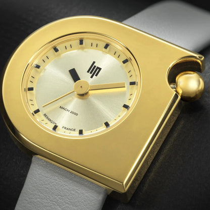 LIP 671662 Mach 2000 Mini White Leather Strap