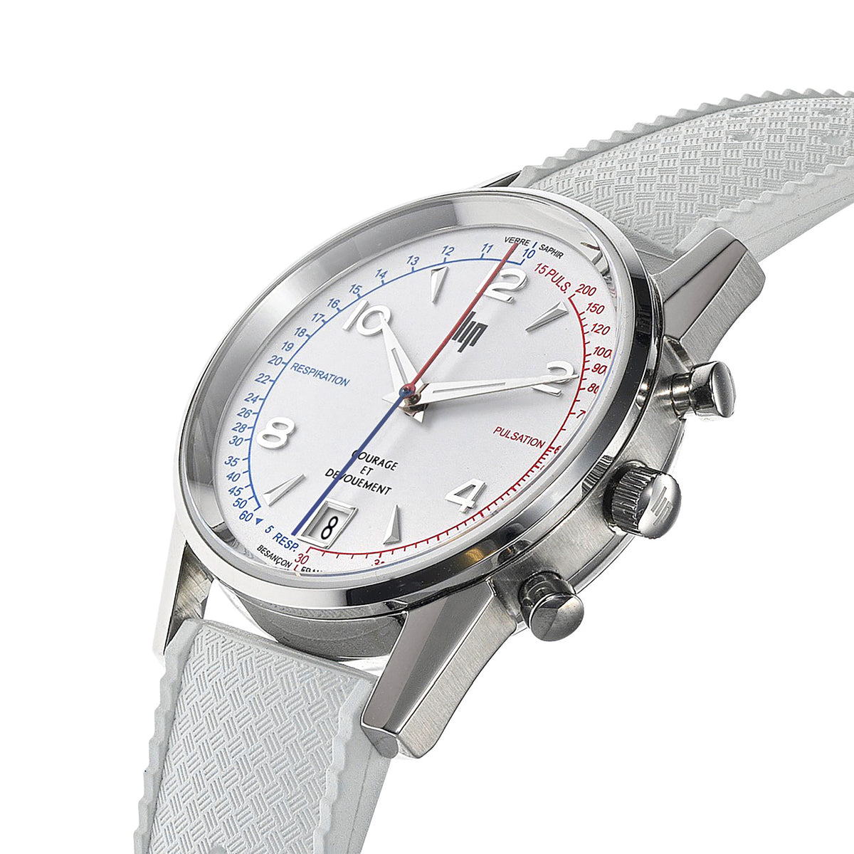LIP 671707 Courage White Rubber Strap